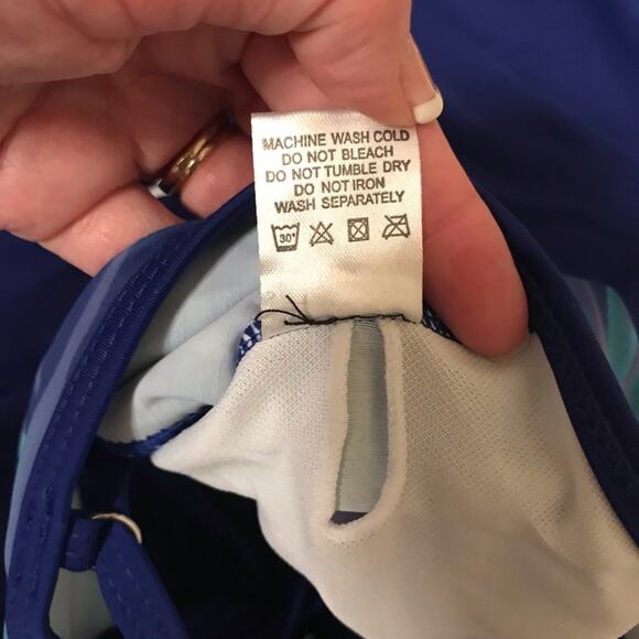 NWT Bow-not Rainbow Stripe Double Strap Tankini Set Swimsuit - Picture 7 of 10